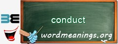 WordMeaning blackboard for conduct